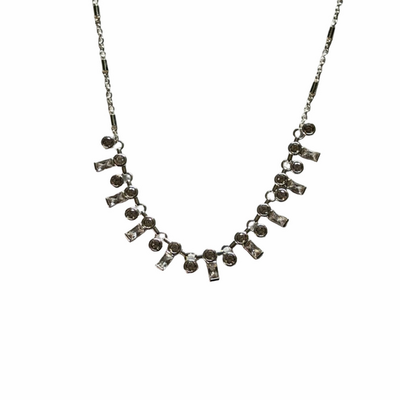 Anne Klein Jewelry - Anne Klein Silver Tone Crystal Statement Necklace